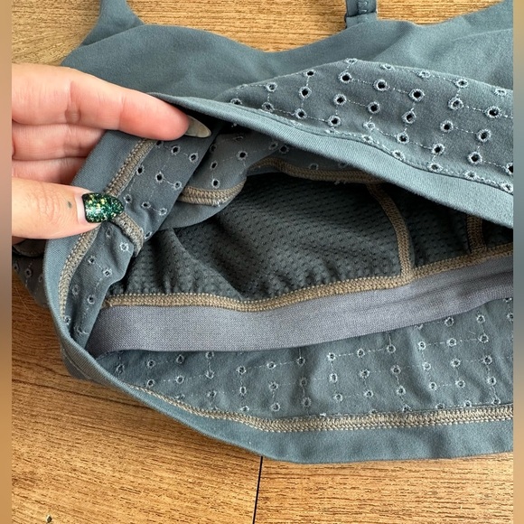 PrAna Faro Bralette Sports Bra in Chalkboard. Eyelet designs. Small. Like New. - Picture 5 of 11